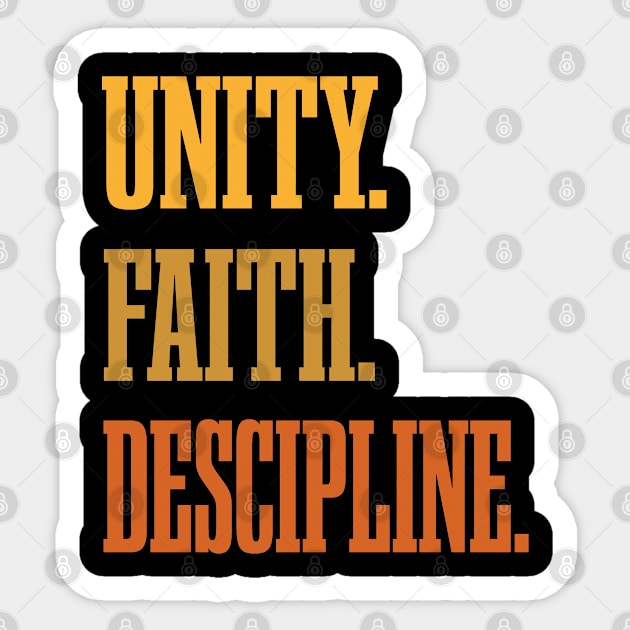 Unity Faith Descipline Sticker by EleganceSpace